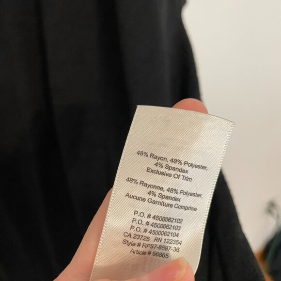 WILFRED FREE ARITZIA Cober T-Shirt Dress Black Knit Relaxed Fit Mini Shift Dress - Picture 11 of 16